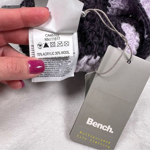 Bench purple and lilac crocheted gaiter 💗 NWT 💗 wool blend - Picture 3 of 7